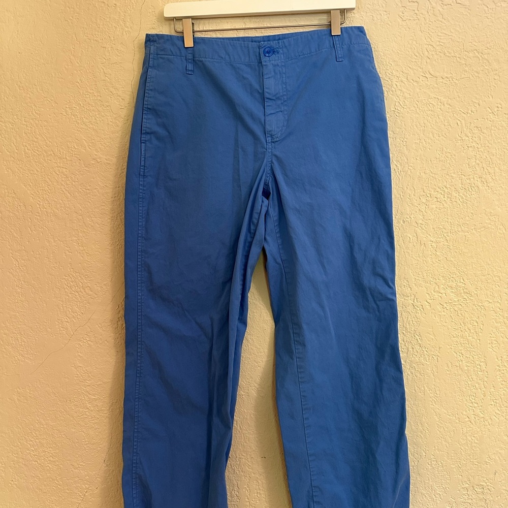 J. Crew Blue Wide-leg Chinos